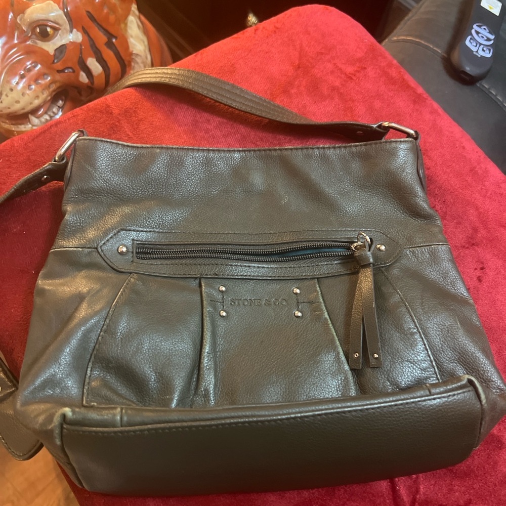 Stone & Co. Dark Brown Leather Shoulder Bag